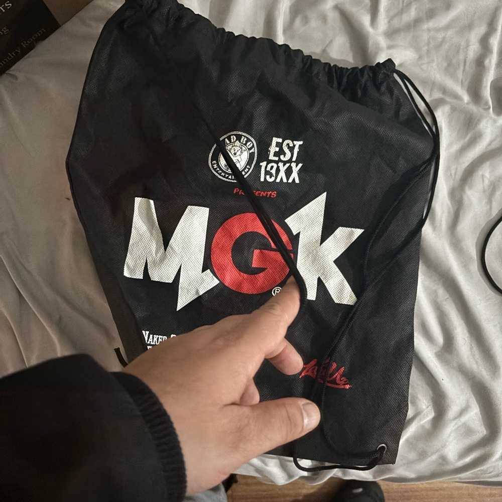 Mgk draw string bag very old half naked and almost famous. Bad boy est 19xx - Picture 2 of 3